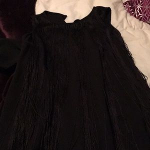 Spence Little black dress with fringe size 6